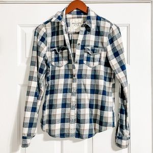 Women’s Abercrombie & Fitch Vintage Flannel, Size Small, Cotton Button Down
